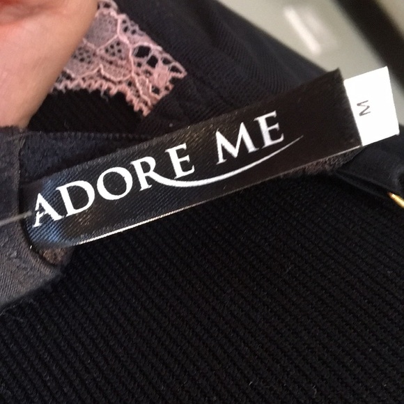New* Adore Me Black‎ and Champagne Lace Corset Set - Picture 11 of 11